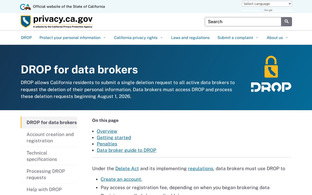 Palm Springs neighbors California privacy opt-out source